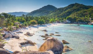 Crystal Beach beach view at Koh Samui